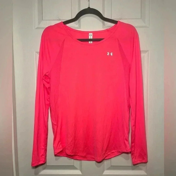 Under Armor Size Small Hot Pink UA Sunblock Long Sleeve Shirt - Picture 1 of 8